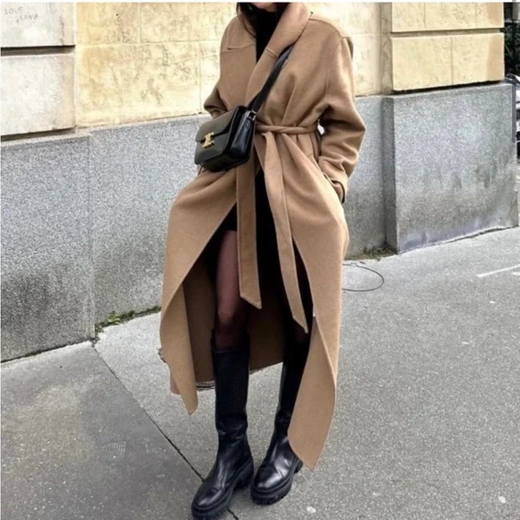 ZARA DOUBLE FACED WOOL BLEND COAT ZW COLLECTION NWT
